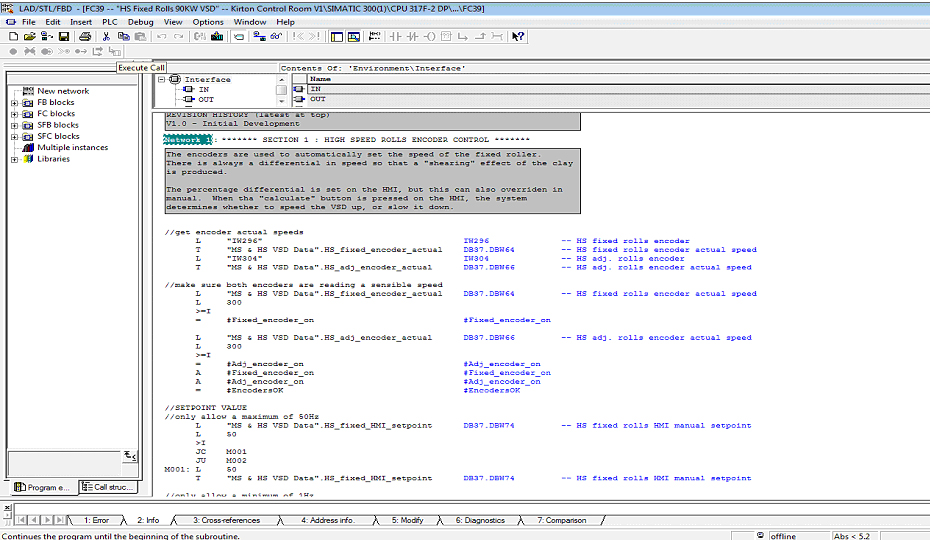 Process PLC code